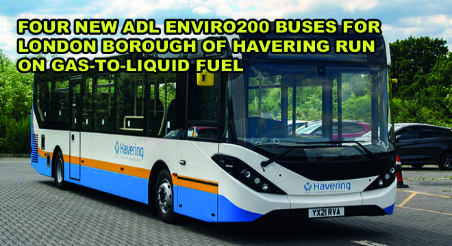 Four New ADL Enviro200 Buses for London Borough of Havering Run on Gas-To-Liquid Fuel