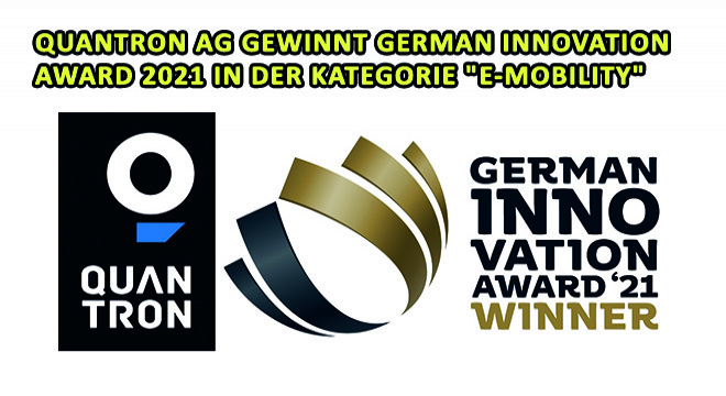 Quantron AG gewinnt German Innovation Award 2021 in der Kategorie 