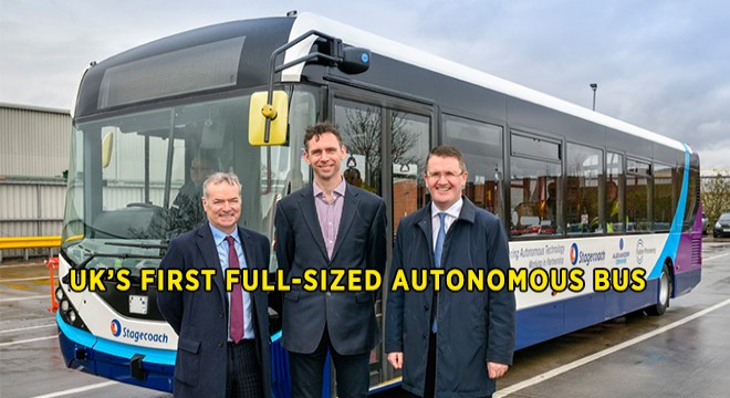 UK’s First Full-Sized Autonomous Bus Begins Depot Trials