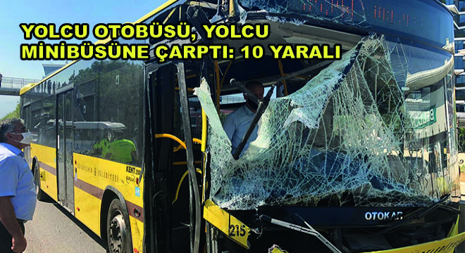 Bursa da Yolcu Otobüsü, Yolcu Minibüsüne Çarptı: 10 Yaralı
