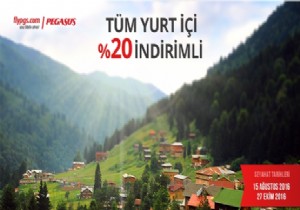 Pegasus’tan Tüm Yurt İçi Uçuşlarda % 20 İndirim