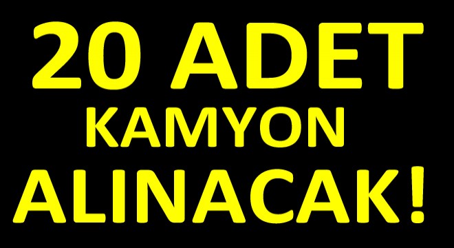 20 Adet Minimum 4 Metreküp Damper Kapasiteli Kamyon Alınacak!