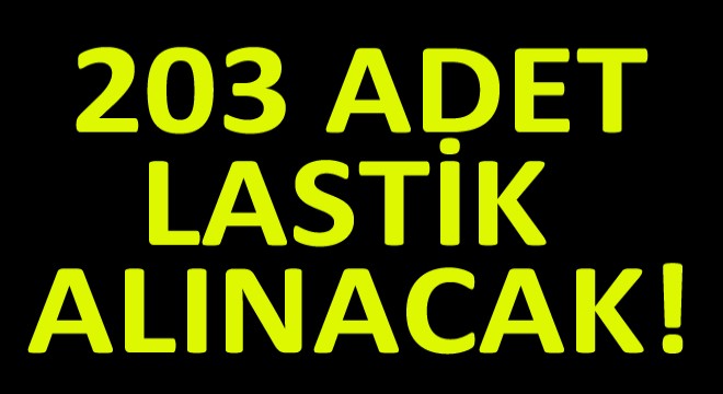 203 Adet Lastik Alınacak!