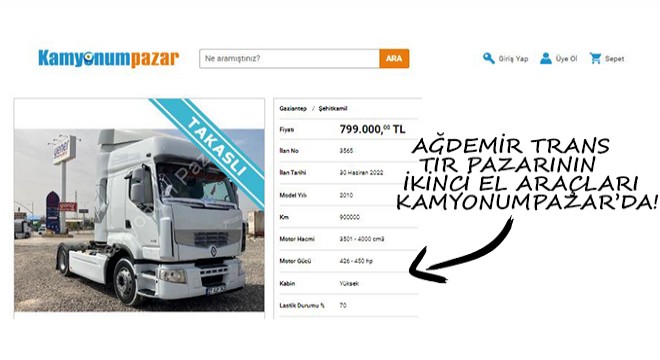 Ağdemir Trans Tır Pazarının İkinci El Araçları Kamyonumpazar’da!