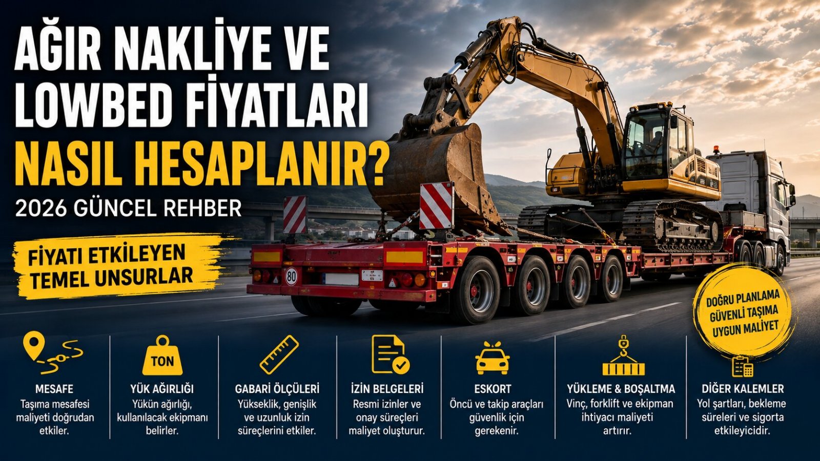 Ağır Nakliye ve Lowbed Fiyatları Nasıl Hesaplanır? (2026 Güncel Rehber)