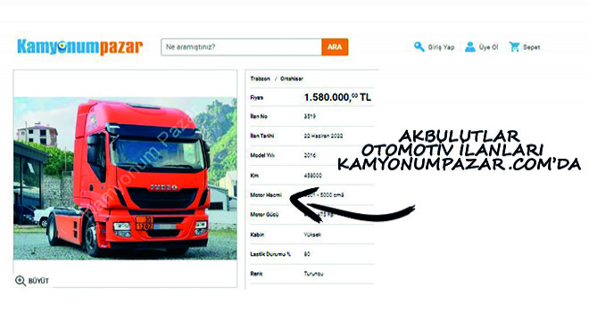 Akbulutlar Otomotiv İlanları Kamyonumpazar.com’da