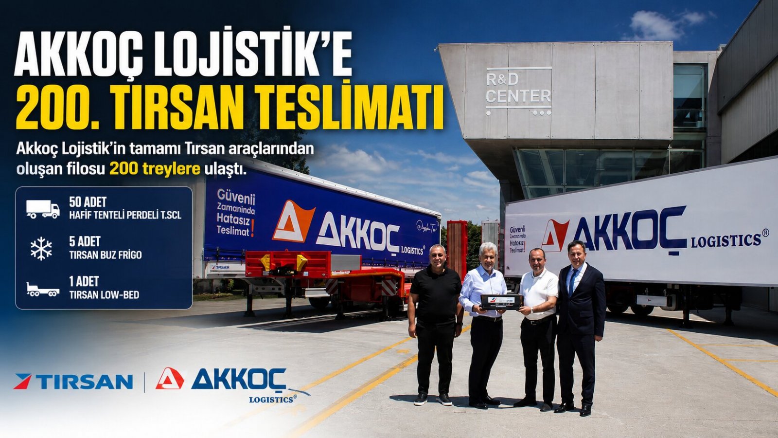 Akkoç Lojistik’in Tamamı Tırsan Araçlarından Oluşan Filosu 200 Treylere Ulaştı