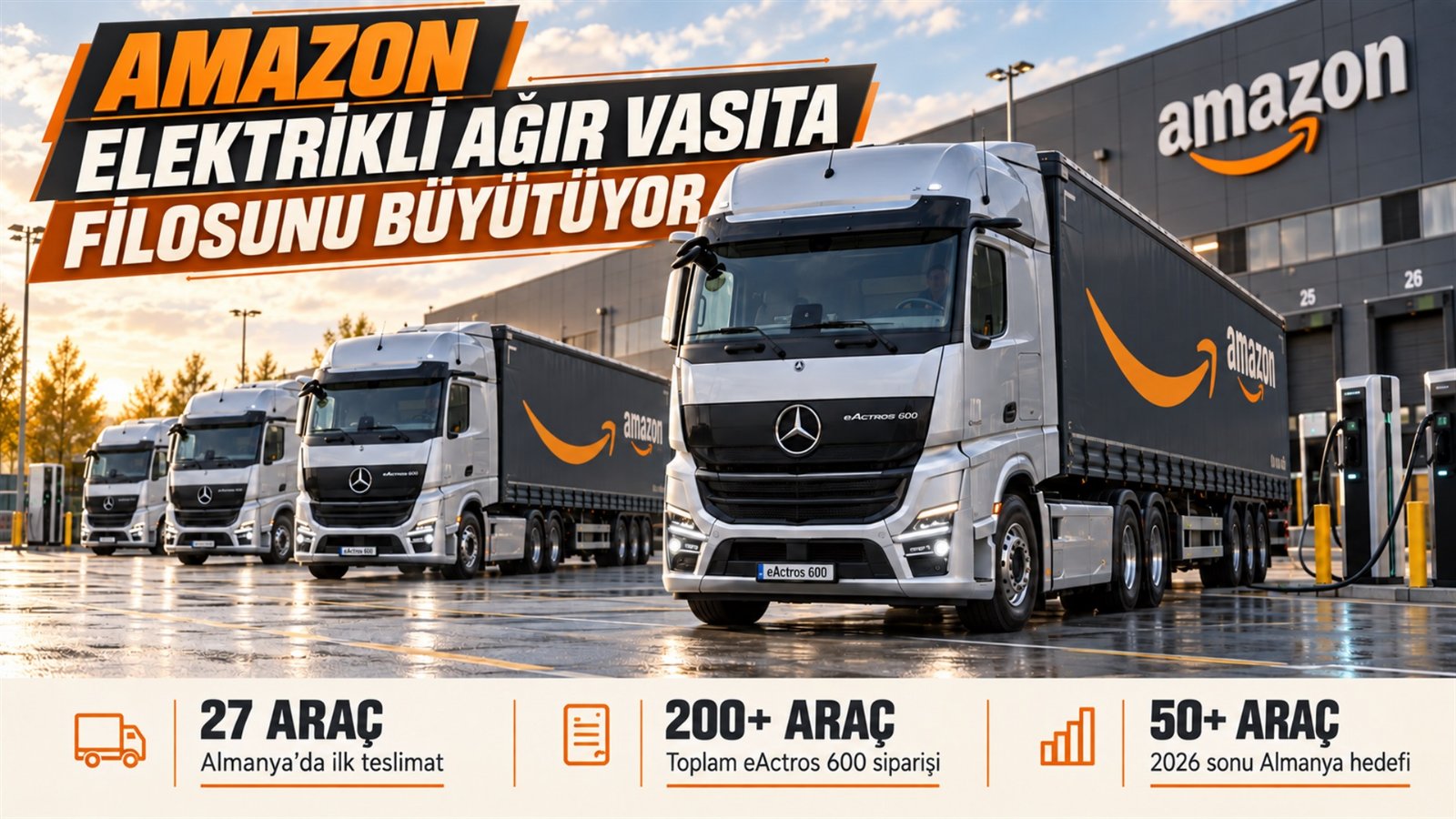 Amazon İlk 27 eActros 600'ü Teslim Aldı: Almanya'da Sayı 50'yi Aşacak