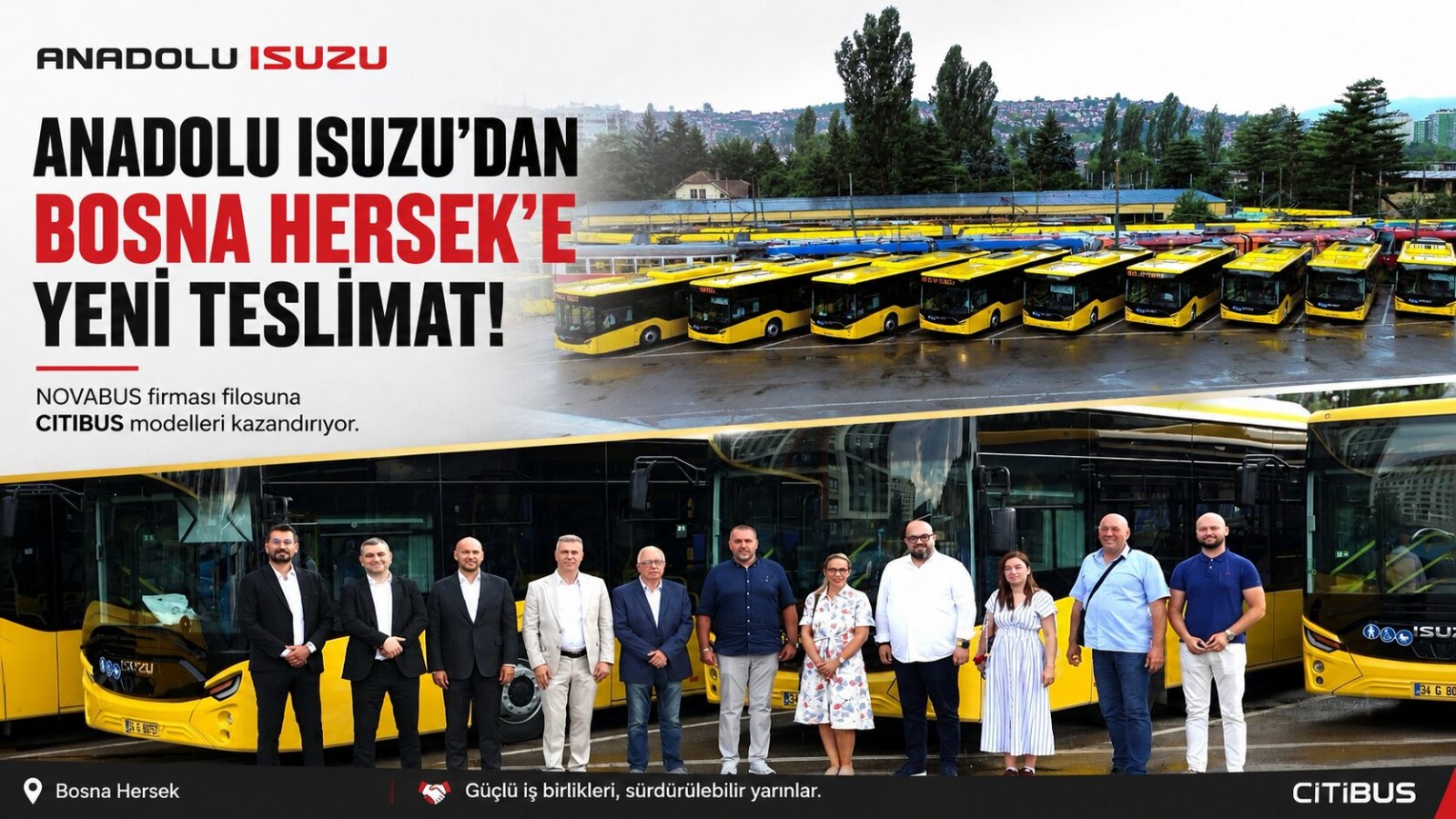 Anadolu Isuzu’dan Bosna Hersek’e 25 Araçlık Yeni Teslimat