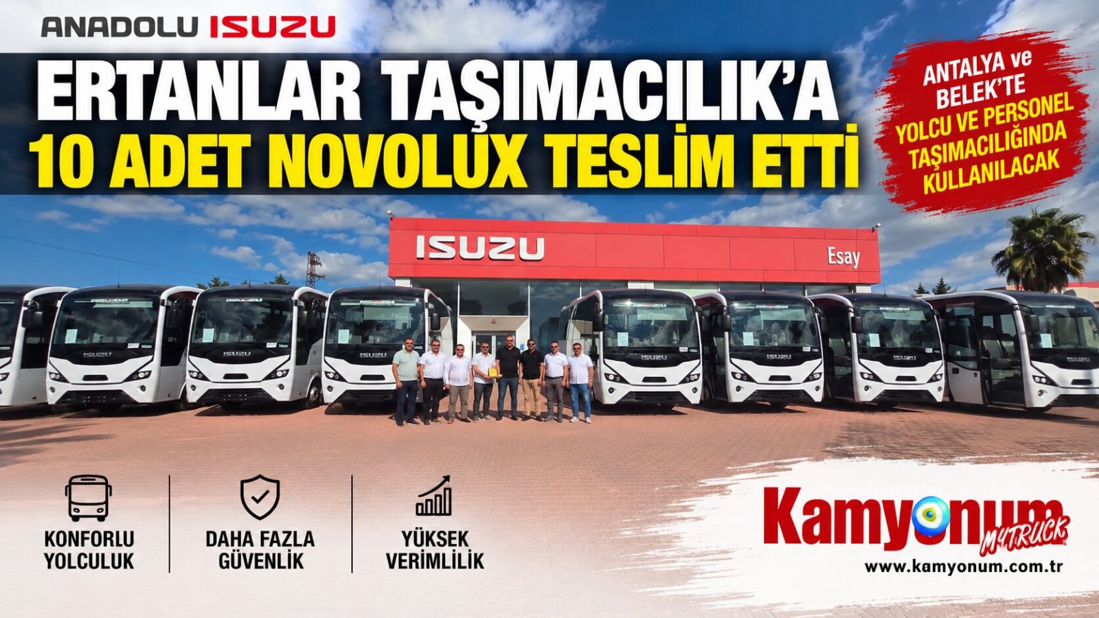 Antalya’da 10 Araçlık Hamle: Ertanlar Taşımacılık Filosunu NovoLux ile Güçlendirdi