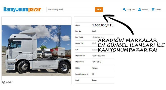 Aradığın Markalar En Güncel İlanları ile Kamyonumpazar’da!