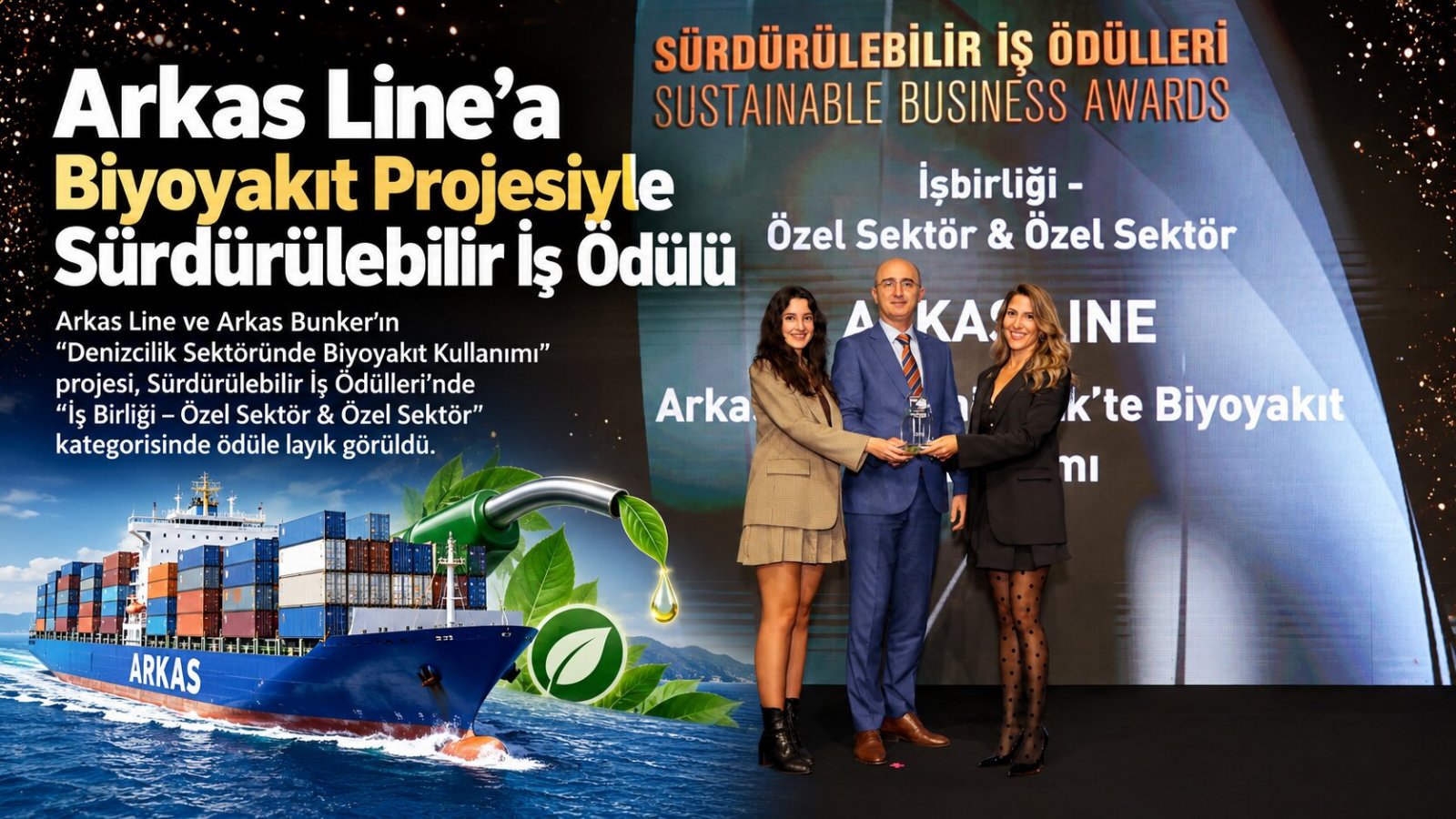 Arkas Line’a Biyoyakıt Projesiyle Sürdürülebilir İş Ödülü