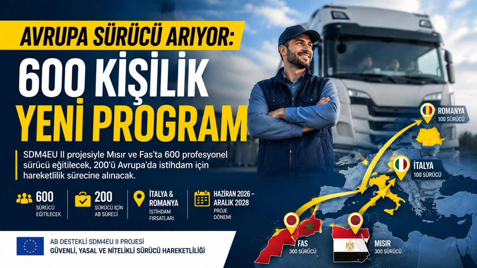 Avrupa Sürücü Açığına Karşı Yeni Hamle: 600 Profesyonel Sürücü Eğitilecek
