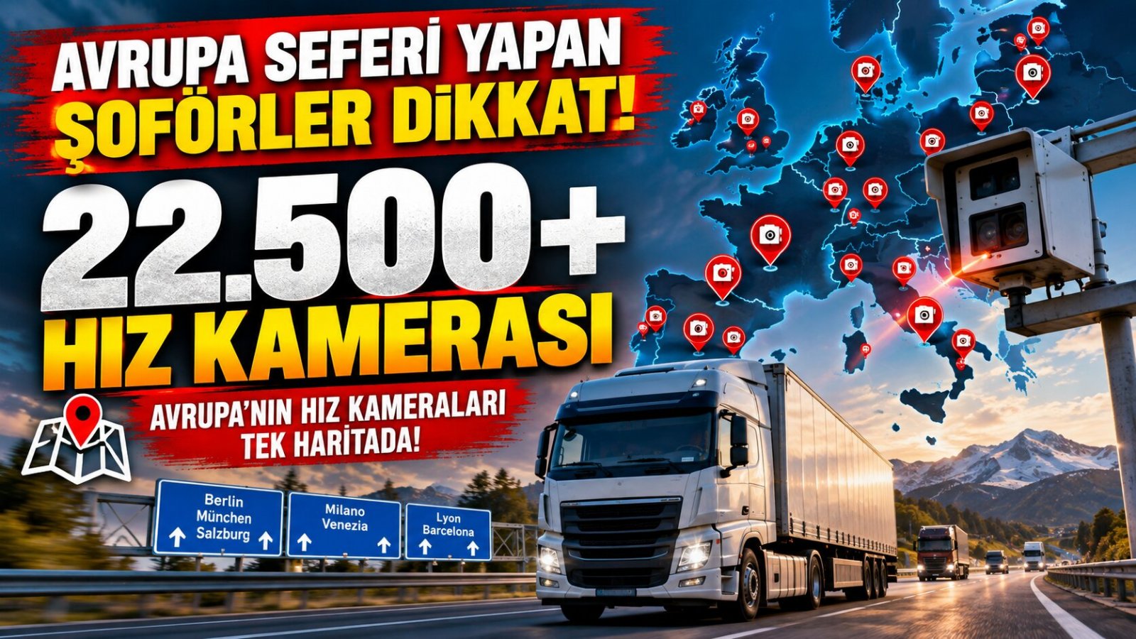 Avrupa’nın Hız Kameraları Tek Haritada: 22.500’den Fazla Nokta!