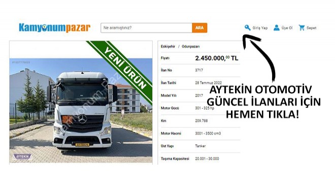 Aytekin Otomotiv in Güncel İlanları İçin Hemen Tıkla!