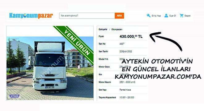 Aytekin Otomotiv in En Güncel İlanları Kamyonumpazar.com da