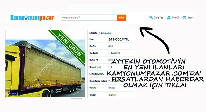 Aytekin Otomotiv’in En Yeni İlanları Kamyonumpazar.com’da! Fırsatlardan Haberdar Olmak İçin Hemen Tıkla!