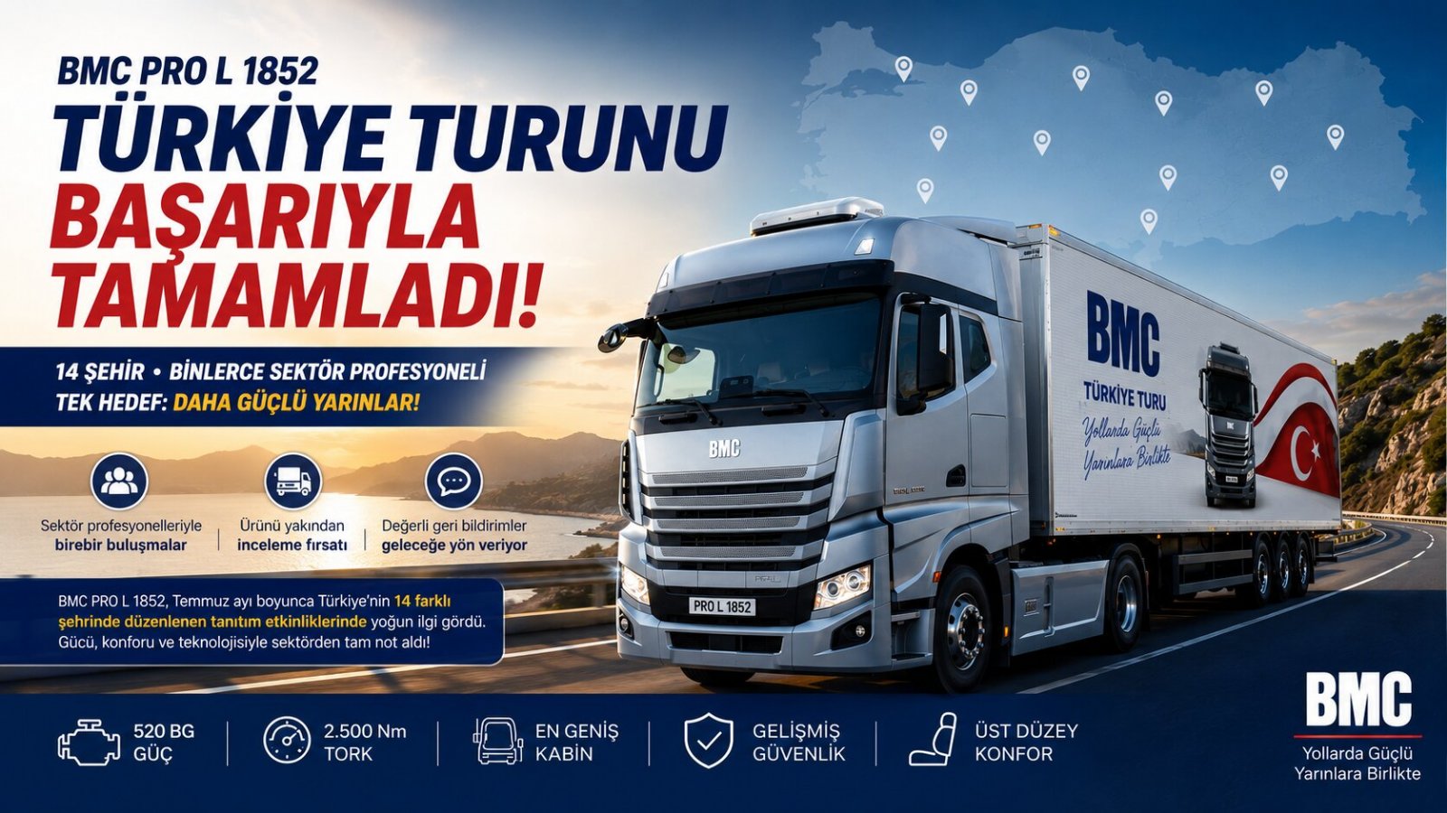 BMC PRO L 1852 TÜRKİYE TURUNU BAŞARIYLA TAMAMLADI