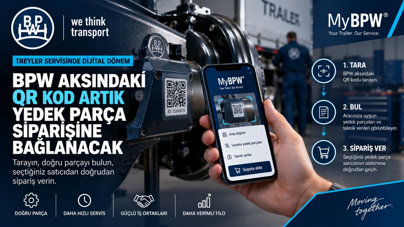 BPW Aksındaki QR Kod Artık Yedek Parça Siparişine Bağlanacak