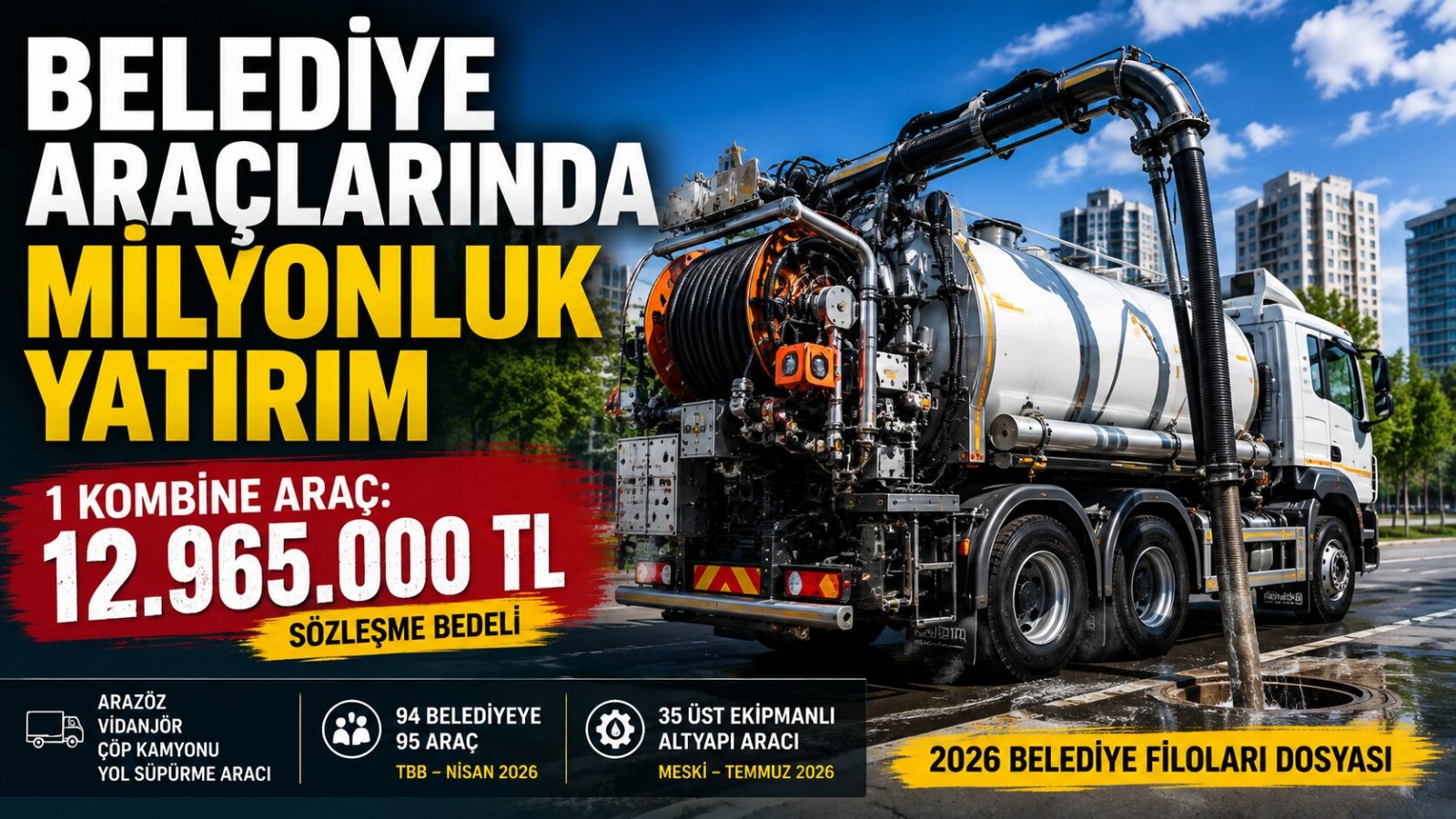 Belediyelerin Araç Yarışı Hızlandı: Bir Kombine Kanal Açma Aracı 13 Milyon TL'ye Yaklaştı!