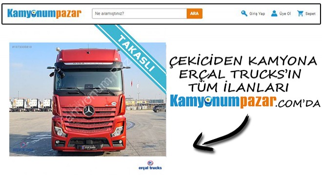 Çekiciden Kamyona Erçal Trucks’ın Tüm İlanları Kamyonumpazar.com’da!