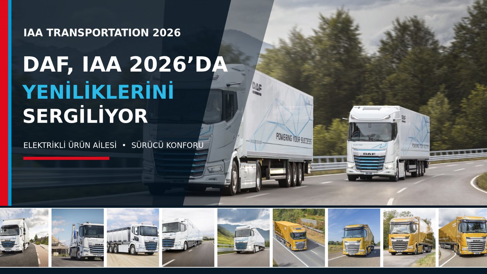 DAF, IAA 2026’da Elektrikli Modellerini ve Yeni Sürücü Konfor Paketini Sergiliyor