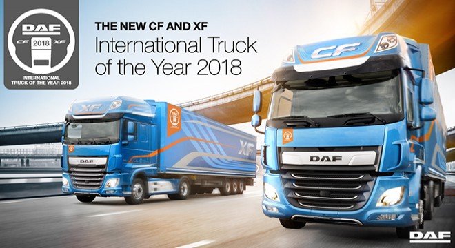 DAF Yeni CF ve XF  Yılın Uluslararası Kamyonu  Seçildi