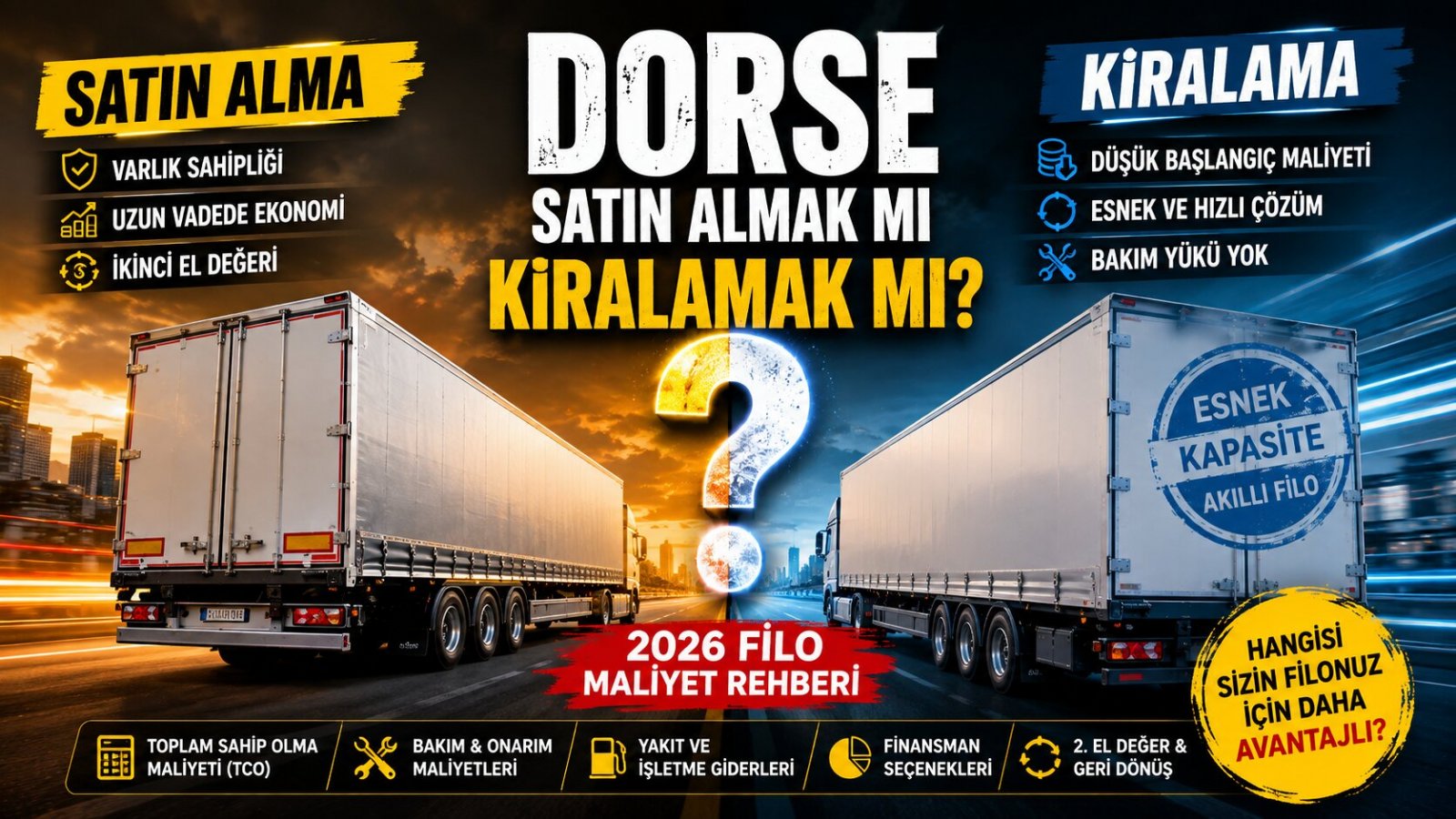 Dorse Satın Almak mı Kiralamak mı? 2026'da Filolar İçin Hangisi Daha Avantajlı?