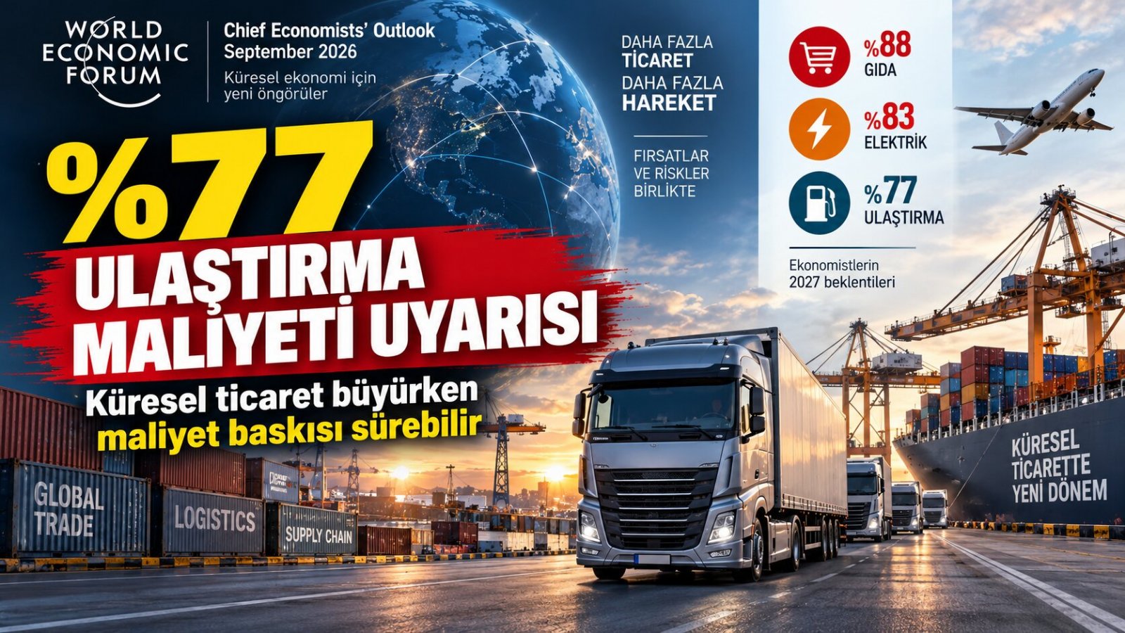 Dünya Ekonomik Forumu’ndan Taşımacılık İçin Maliyet Uyarısı: Ekonomistlerin %77’si Artış Bekliyor
