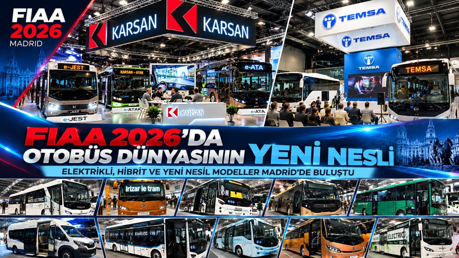 FIAA 2026'da Otobüs Dünyasının Yeni Nesli: Elektrikli Modeller Madrid'de Öne Çıktı
