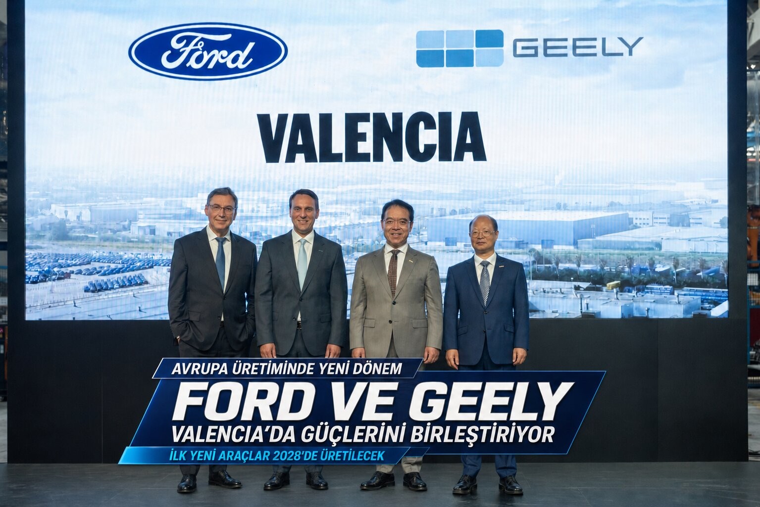 FORD ve GEELY AUTO, AVRUPA’DA YENİ NESİL ÇOKLU ENERJİ TEKNOLOJİLERİNE SAHİP ARAÇLAR ÜRETMEK İÇİN İSPANYA’DA GÜÇLERİNİ BİRLEŞTİRİYOR