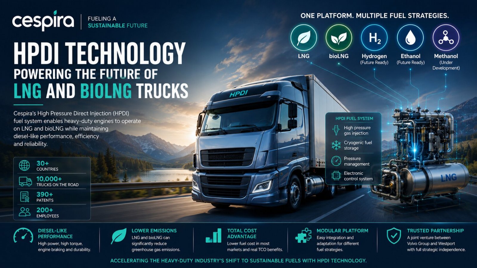 HPDI Technology: Cespira's Approach to High-Performance LNG and bioLNG Powertrains