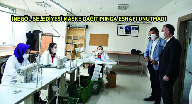 İnegöl Belediyesi Maske Dağıtımında Esnafı Unutmadı