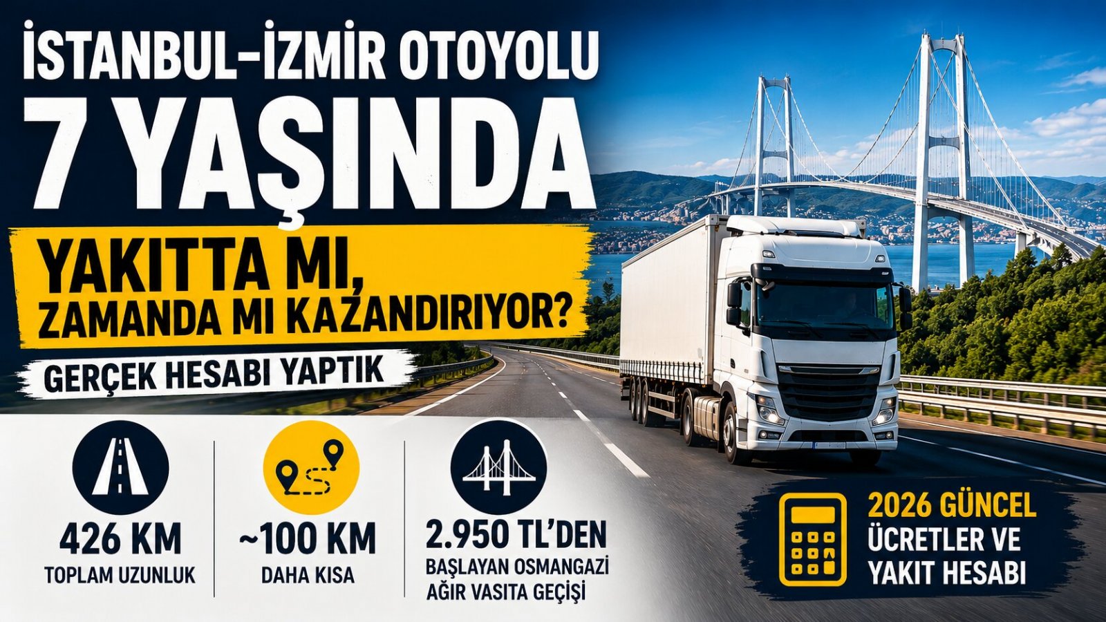 İstanbul İzmir Otoyolu 7 Yaşında: Ağır Vasıta İçin Gerçek Kazanç Yakıtta mı, Zamanda mı?