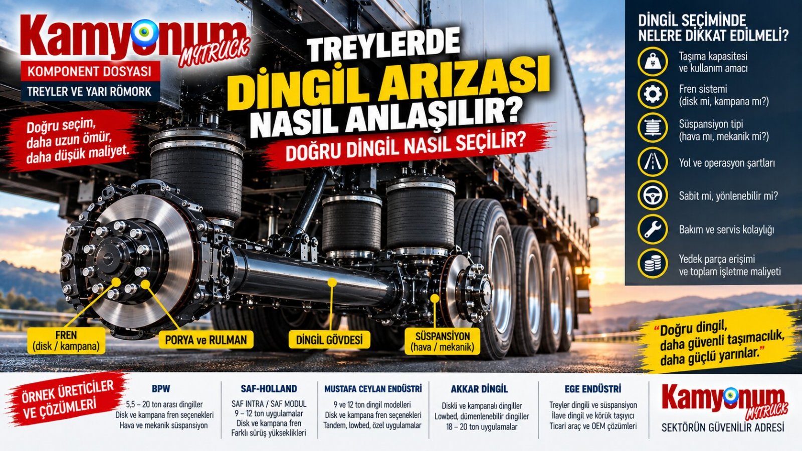 KAMYONUM KOMPONENT DOSYASI  TREYLER DİNGİLLERİ