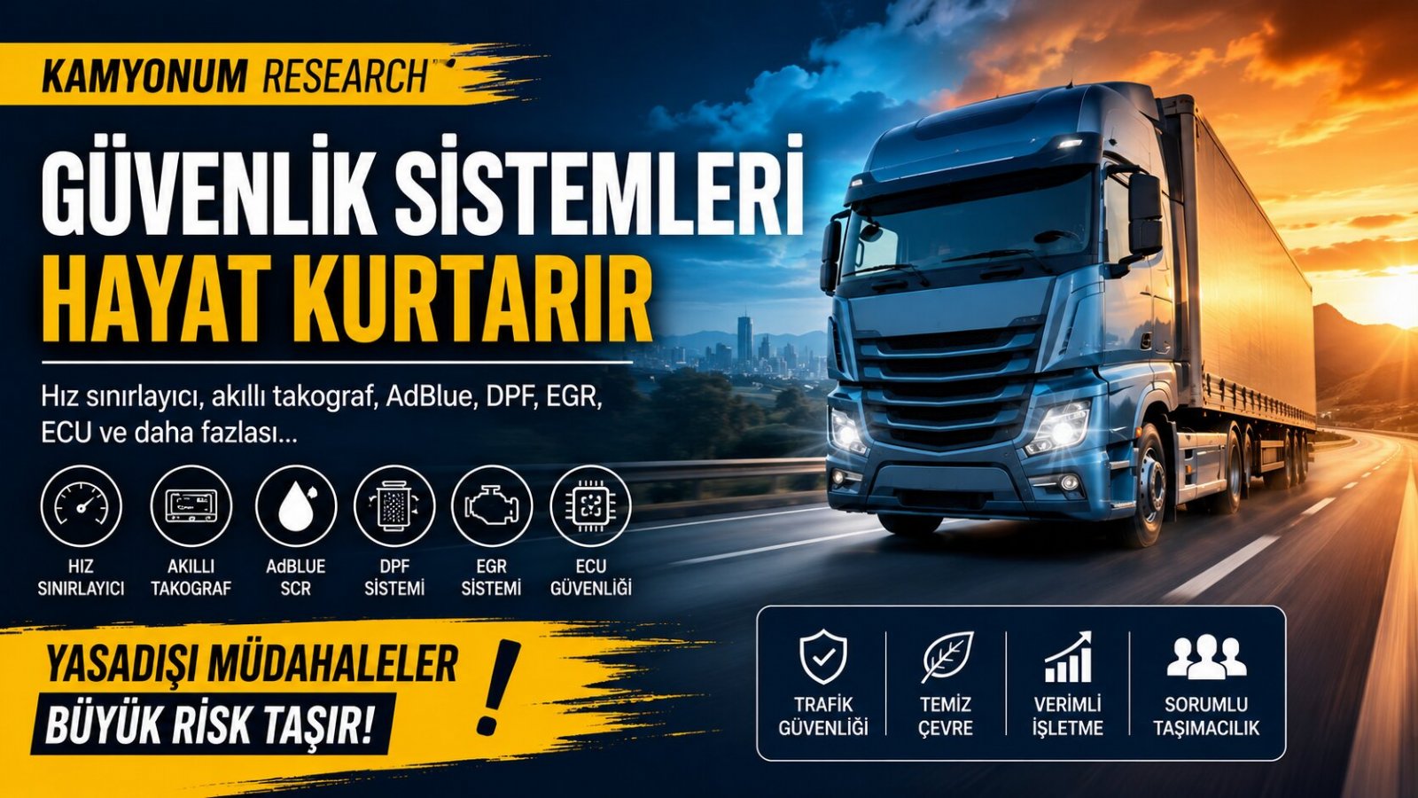 Kamyonlarda Hız Sınırlayıcı, Takograf ve AdBlue Sistemleri Neden Bu Kadar Önemli?