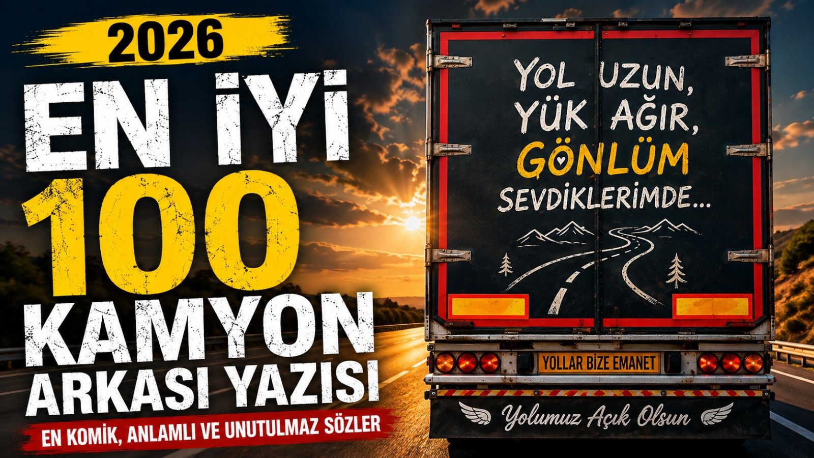 Kamyon Arkası Yazıları 2026: En Komik, Anlamlı ve Unutulmaz 100 Söz