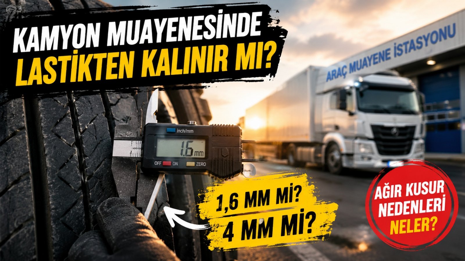 Kamyon Muayenesinde Lastikten Kalınır mı? Diş Derinliği ve Ağır Kusur Rehberi