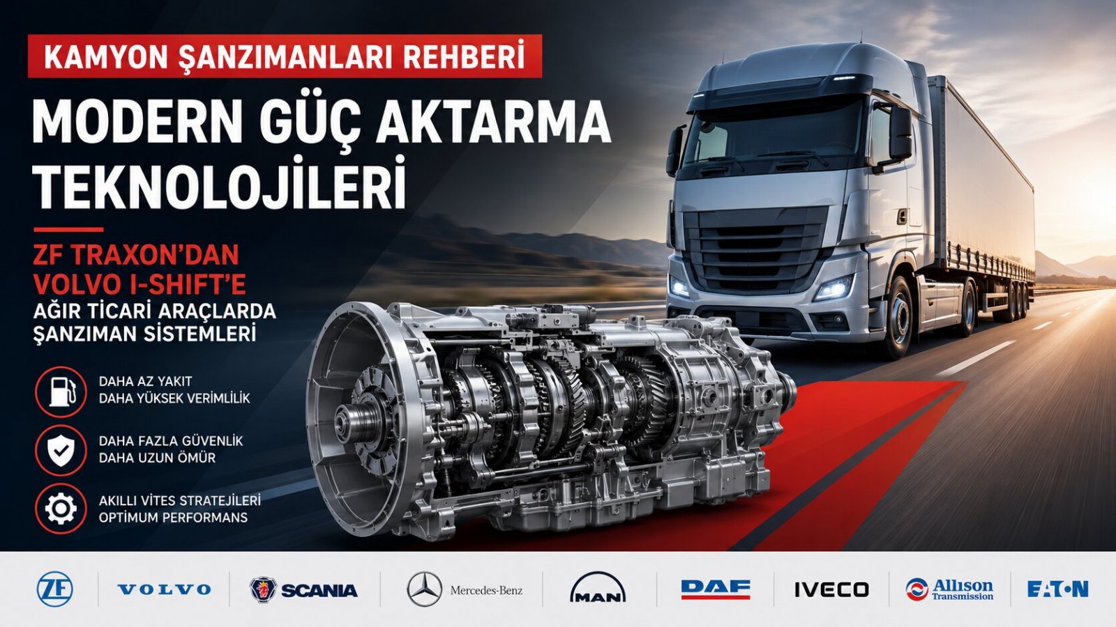 Kamyon Şanzımanları Rehberi: ZF TraXon, Volvo I-Shift ve Modern Güç Aktarma Sistemleri