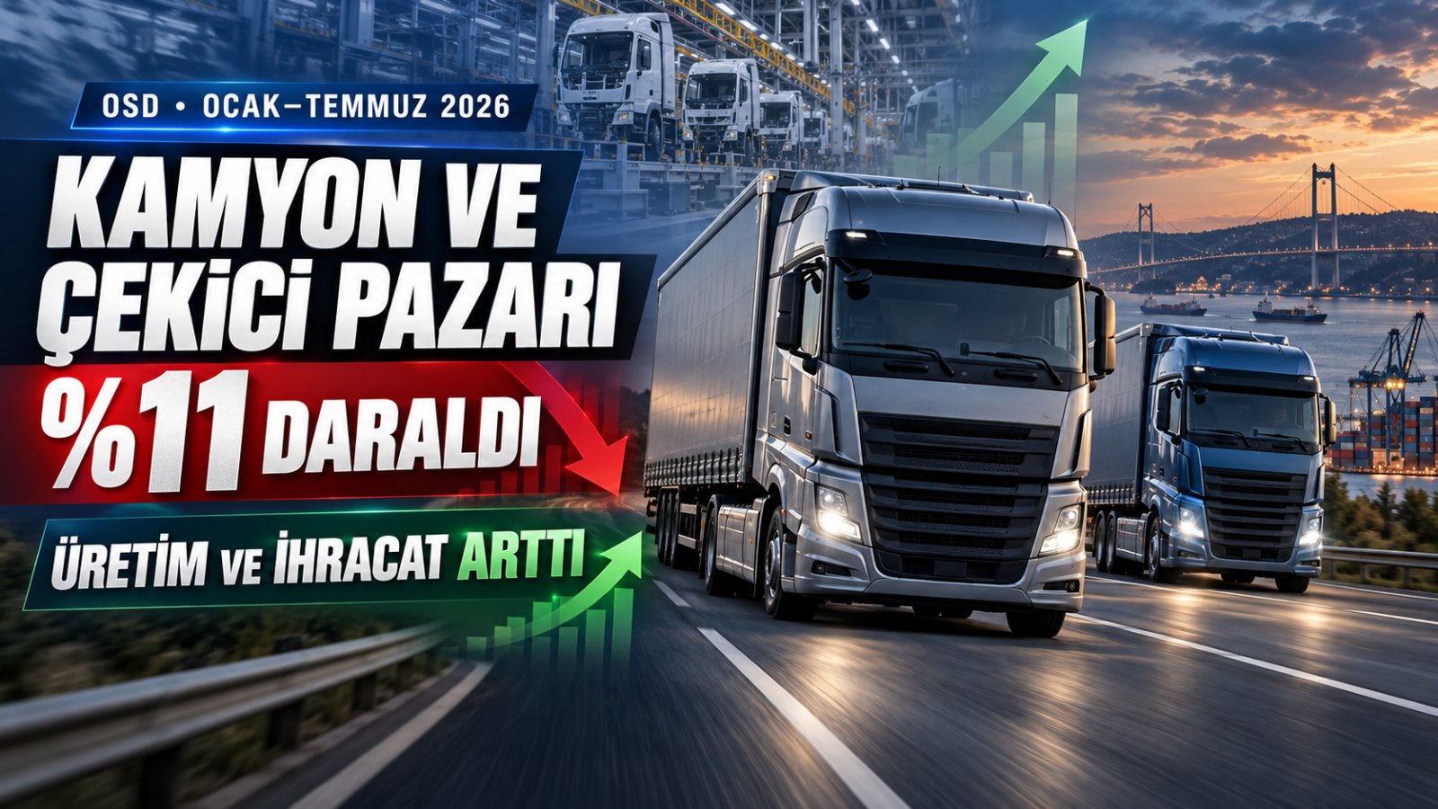 Kamyon ve Çekici Pazarı Yüzde 11 Daraldı: Üretim ve İhracat Artışını Sürdürdü