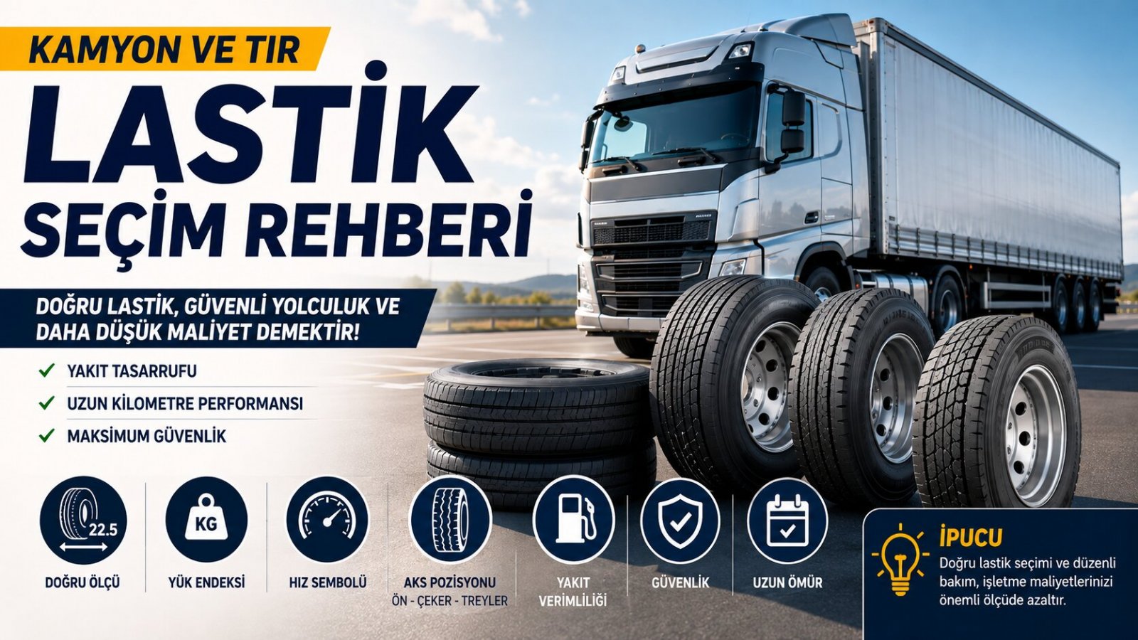 Kamyon ve TIR Lastiği Seçim Rehberi: Ağır Vasıta Lastiği Nasıl Seçilir?