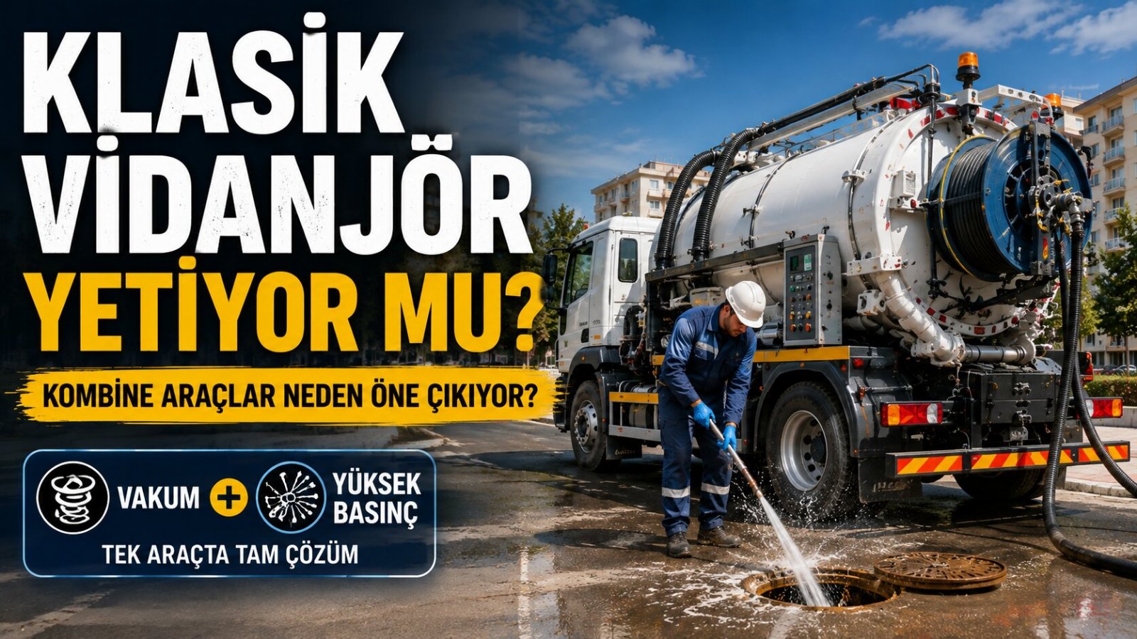 Klasik Vidanjör Yetiyor mu? Belediyeler Kombine Kanal Açma Araçlarına Neden Yatırım Yapıyor?