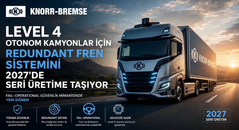 Knorr-Bremse, Level 4 Otonom Kamyonlar İçin Redundant Fren Sistemini 2027'de Seri Üretime Taşıyor