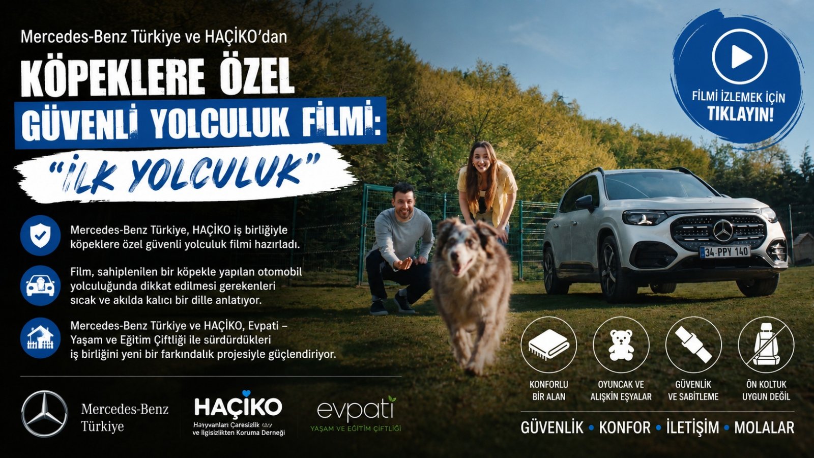Köpeğinizle Otomobilde Yolculuk Ediyorsanız Bunlara Dikkat: Mercedes-Benz’den İlk Yolculuk