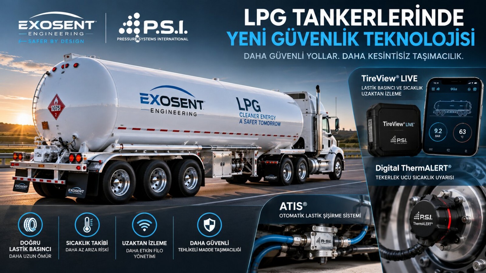 LPG Tankerlerinde Yeni Güvenlik Sistemi: Lastik Basıncı ve Aşırı Isınma Uzaktan İzleniyor