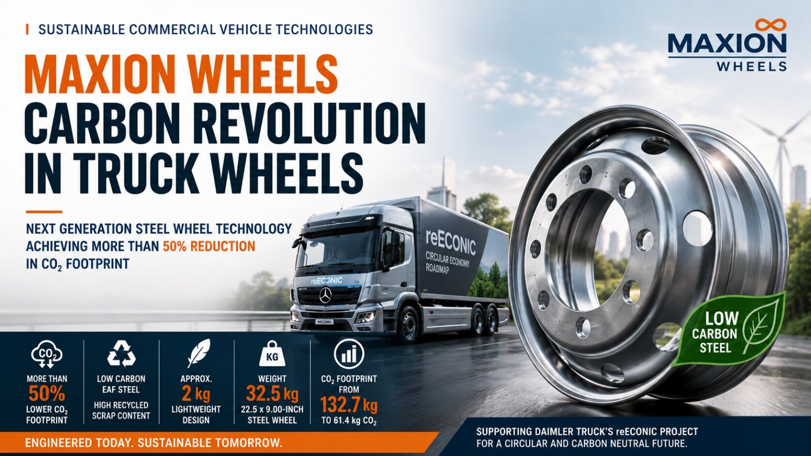 Maxion Wheels Develops Low-Carbon Truck Wheel Reducing CO Emissions by More Than 50%
