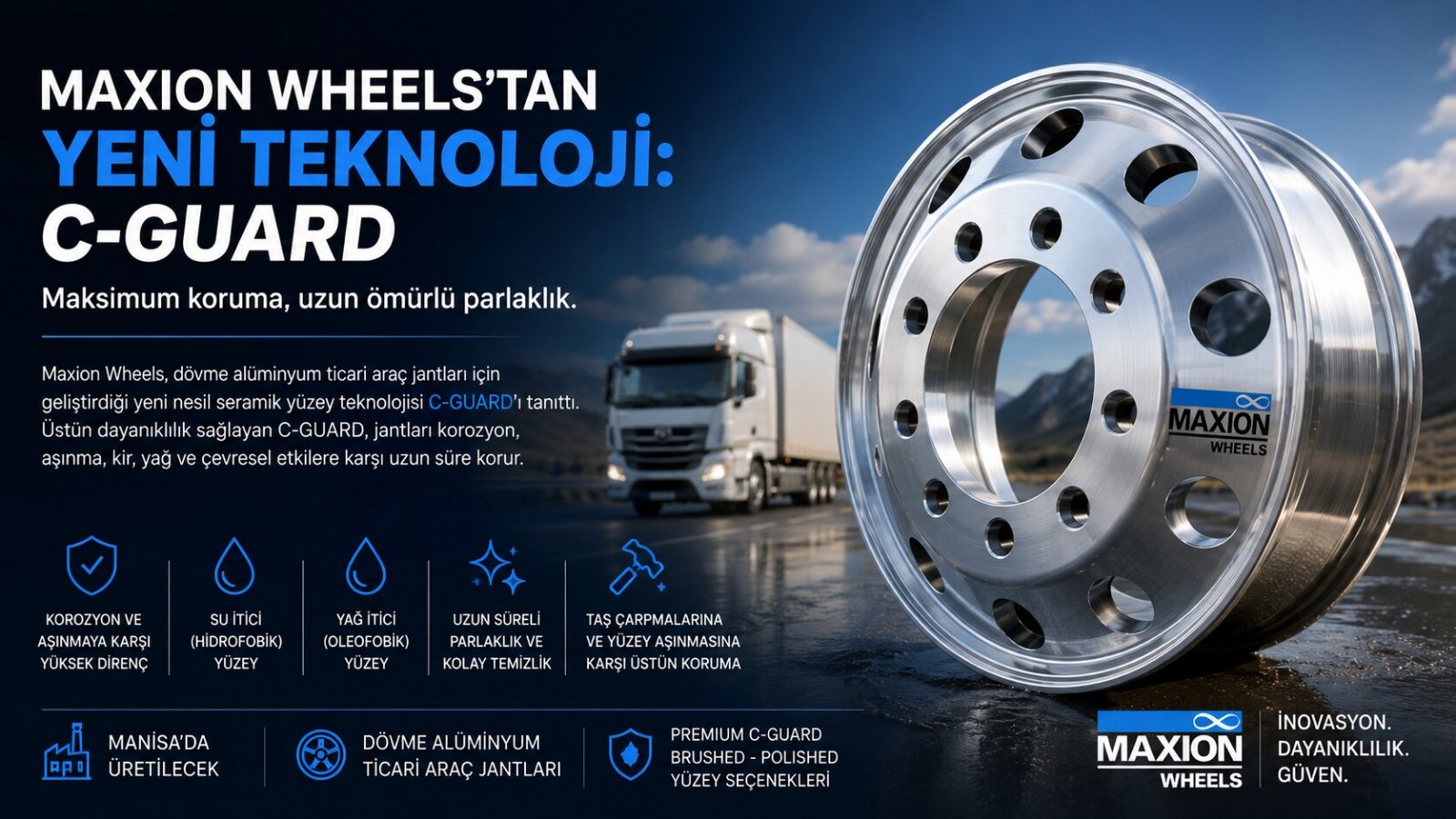 Maxion Wheels'tan Ticari Araç Jantlarında Yeni Dönem: C-GUARD Teknolojisi Tanıtıldı