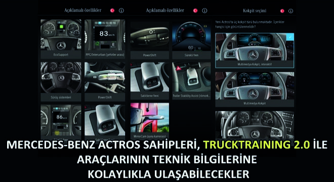 Mercedes-Benz Actros Sahipleri, TruckTraining 2.0 ile Araçlarının Teknik Bilgilerine Kolaylıkla Ulaşabilecekler