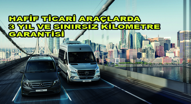 Mercedes-Benz Otomotiv Hafif Ticari Araçlarda 3 Yıl ve Sınırsız Kilometre Garantisi Sunmaya Başladı