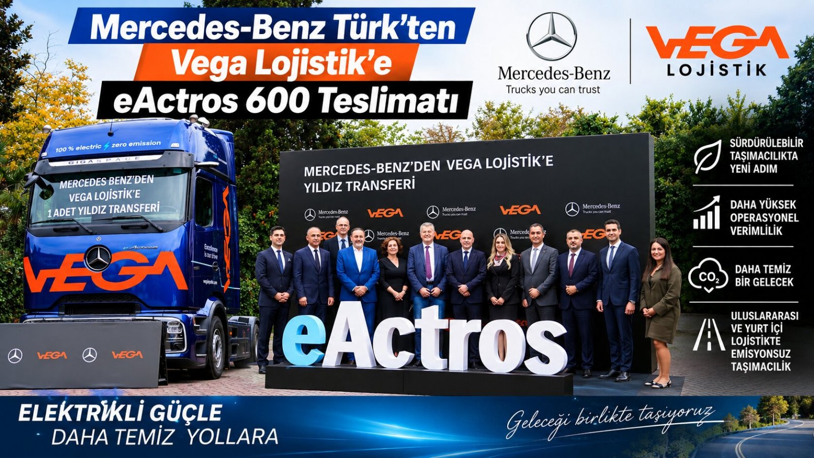 Mercedes-Benz Türk’ten Vega Lojistik’e eActros 600 Teslimatı